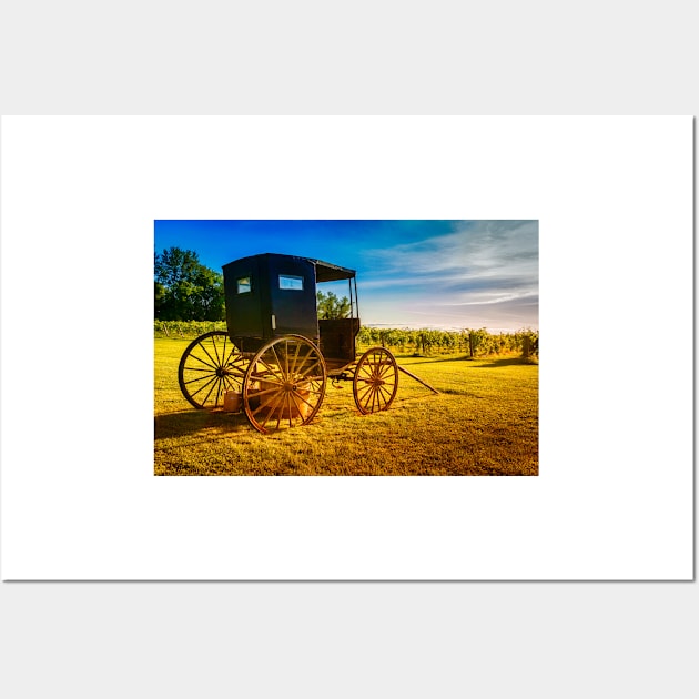 Old Horse Buggy At Sunset 1 Wall Art by Robert Alsop